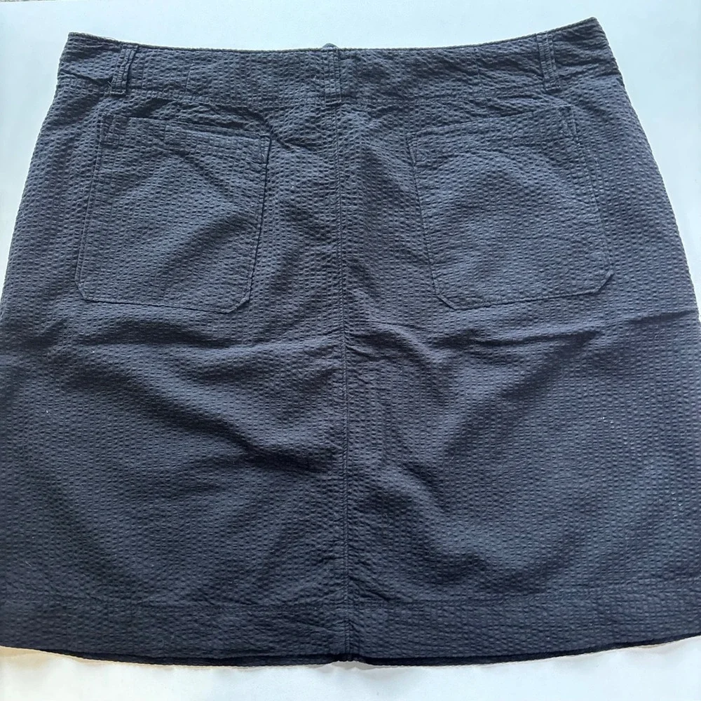 Fresh Produce Skirt Womens Large Black Textured Cotton‎ Blend Drawstring Casual